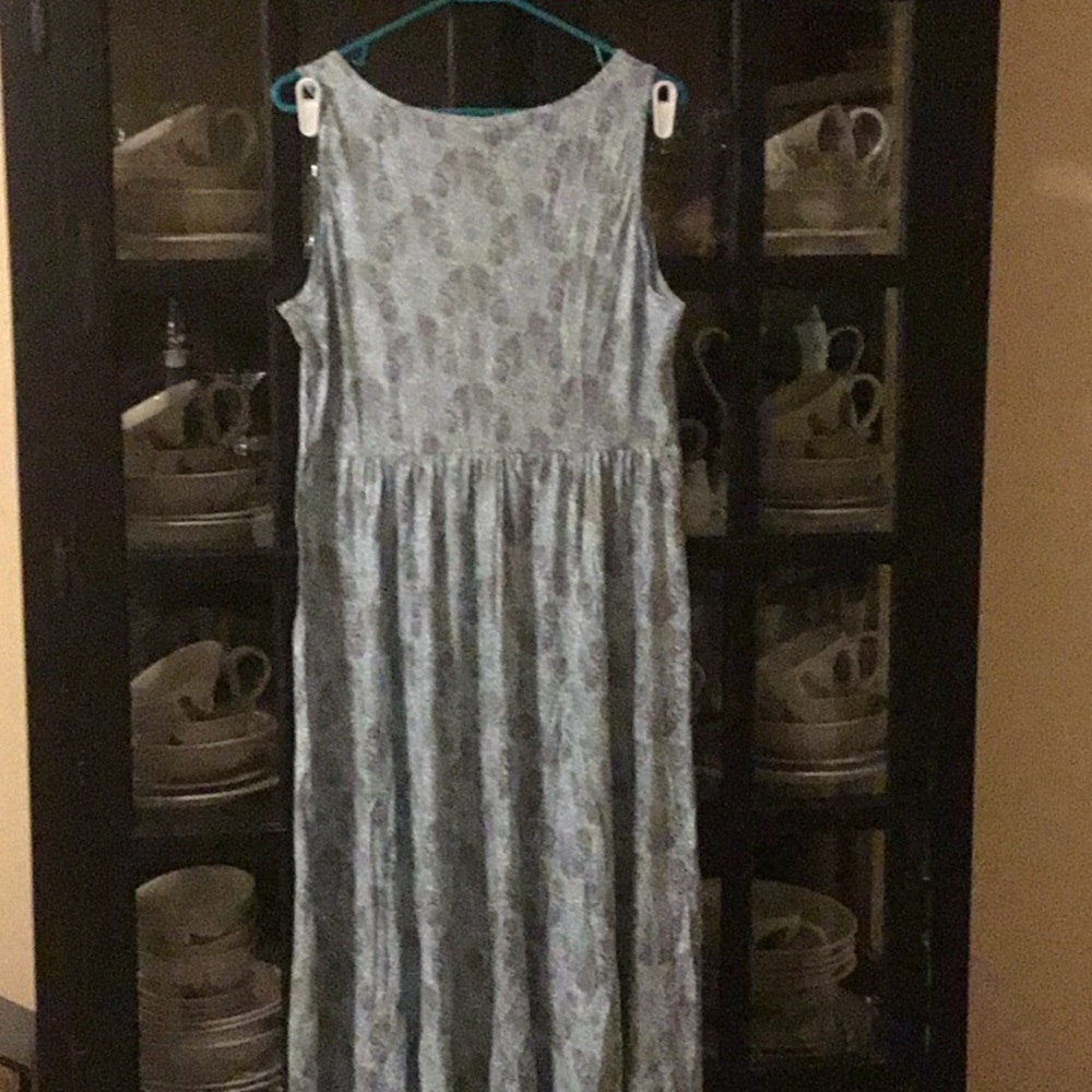 NWT Just Fashion Now Sleeveless Blue and White Maxi Dress - Picture 2 of 7